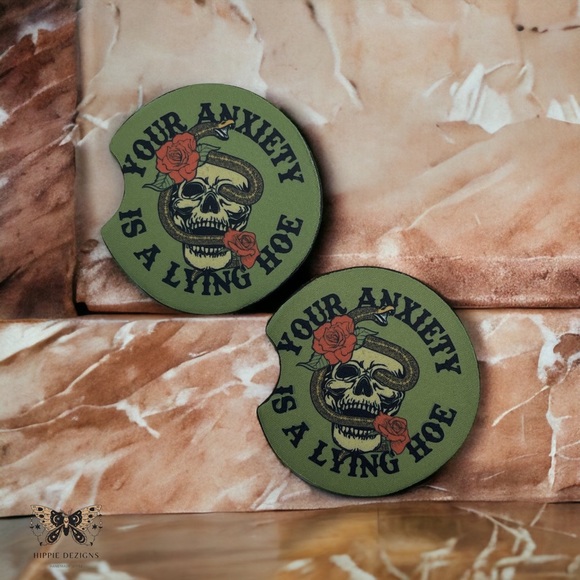 Your Anxiety Is Lying Car Coaster Set - Picture 4 of 12